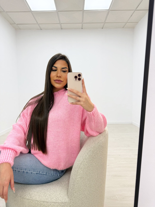 JERSEY LANA BASIC-OVER ROSA